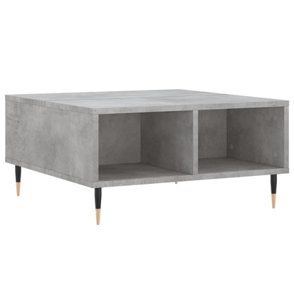 Salontafel 60X60X30 Cm Bewerkt Hout Betongrijs