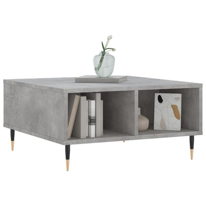 Salontafel 60X60X30 Cm Bewerkt Hout Betongrijs