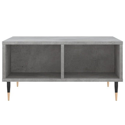 Salontafel 60X60X30 Cm Bewerkt Hout Betongrijs