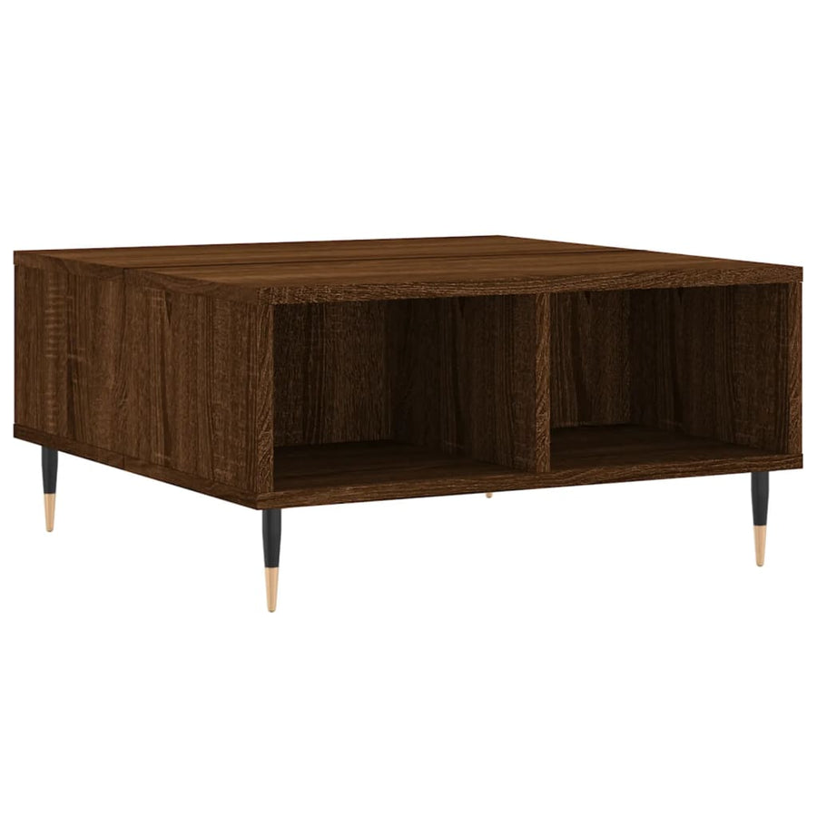 Salontafel 60X60X30 Cm Bewerkt Hout Bruineiken
