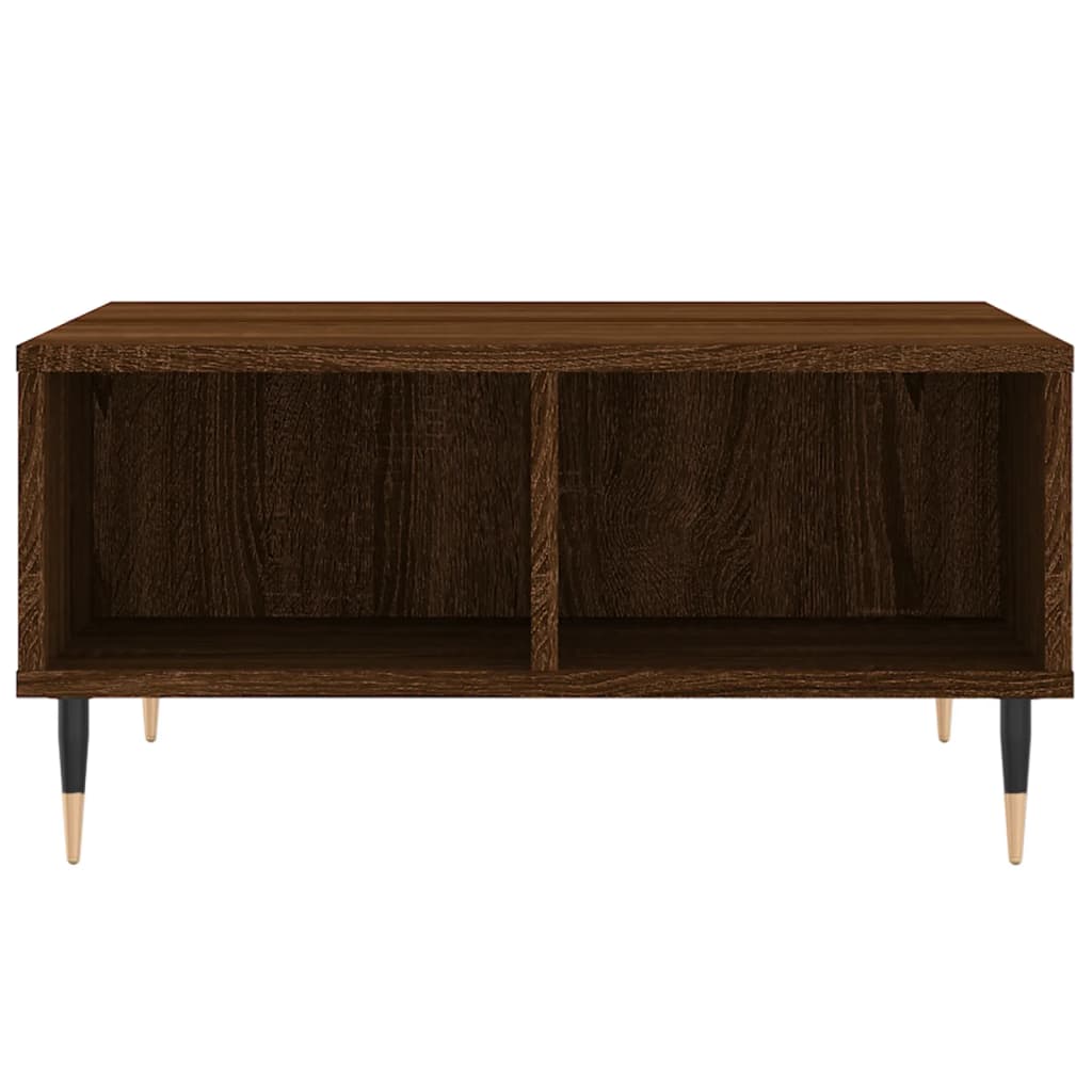 Salontafel 60X60X30 Cm Bewerkt Hout Bruineiken
