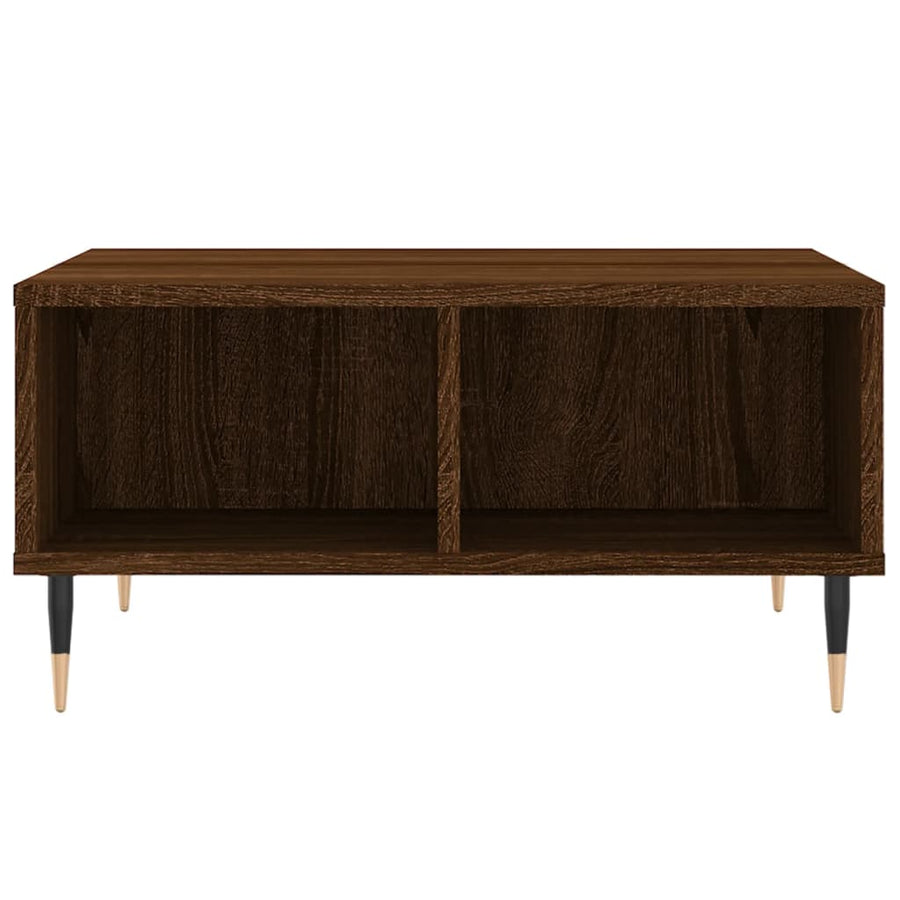 Salontafel 60X60X30 Cm Bewerkt Hout Bruineiken