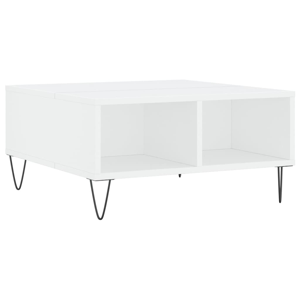 Salontafel 60X60X30 Cm Bewerkt Hout Wit