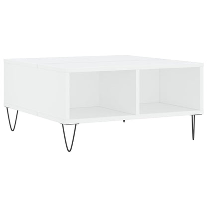 Salontafel 60X60X30 Cm Bewerkt Hout Wit