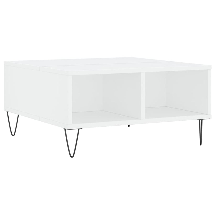 Salontafel 60X60X30 Cm Bewerkt Hout Wit