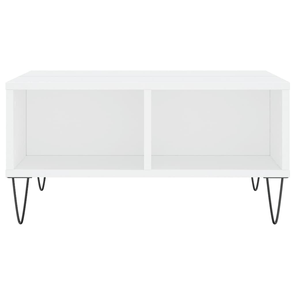 Salontafel 60X60X30 Cm Bewerkt Hout Wit