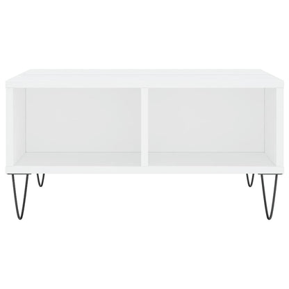 Salontafel 60X60X30 Cm Bewerkt Hout Wit