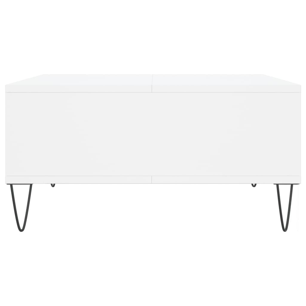 Salontafel 60X60X30 Cm Bewerkt Hout Wit