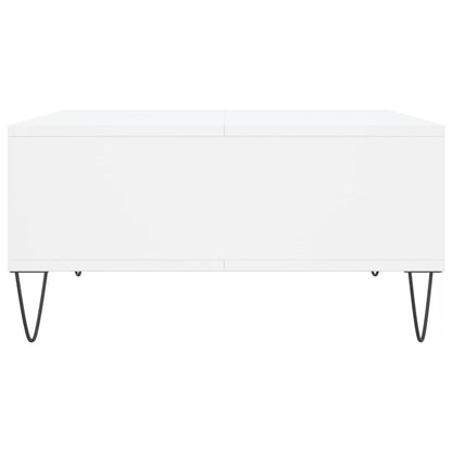 Salontafel 60X60X30 Cm Bewerkt Hout Wit