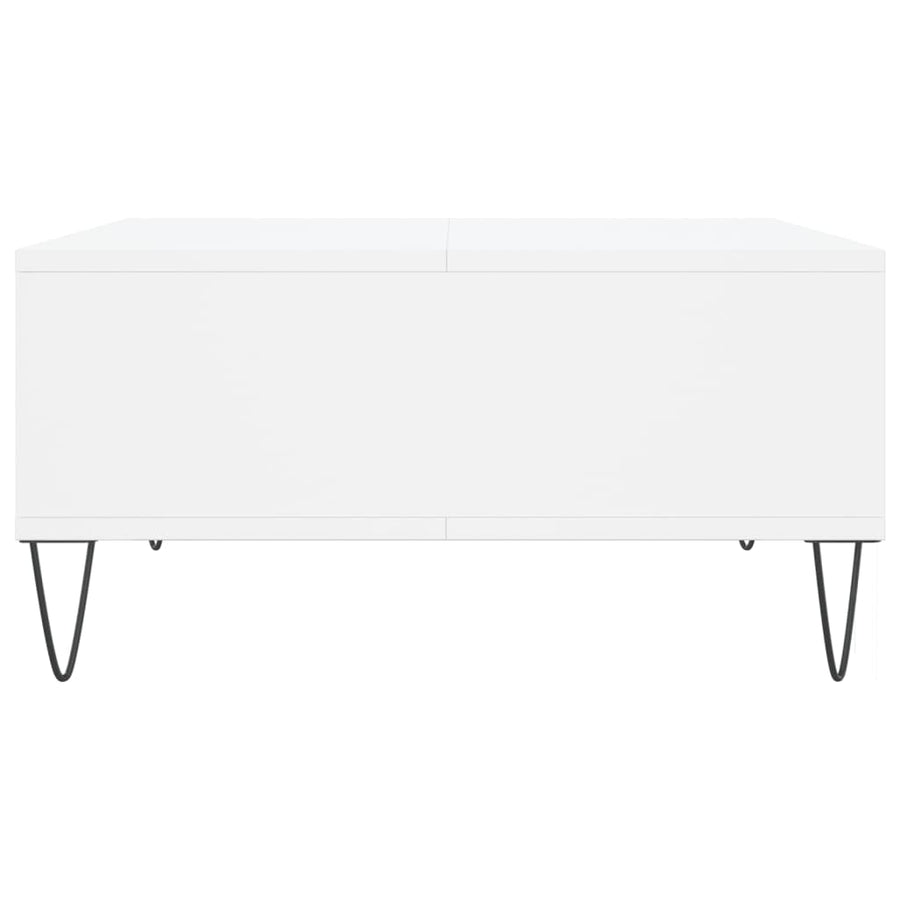 Salontafel 60X60X30 Cm Bewerkt Hout Wit