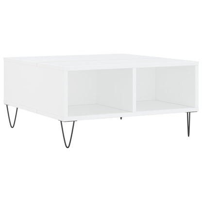 Salontafel 60X60X30 Cm Bewerkt Hout Wit