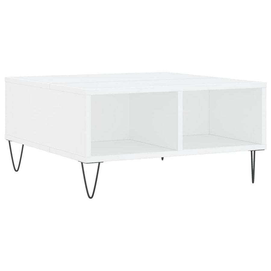 Salontafel 60X60X30 Cm Bewerkt Hout Wit