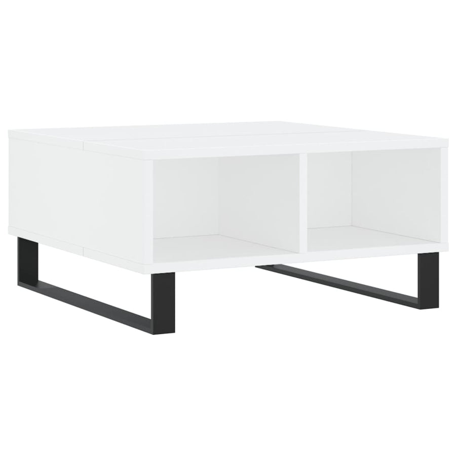 Salontafel 60X60X30 Cm Bewerkt Hout Wit
