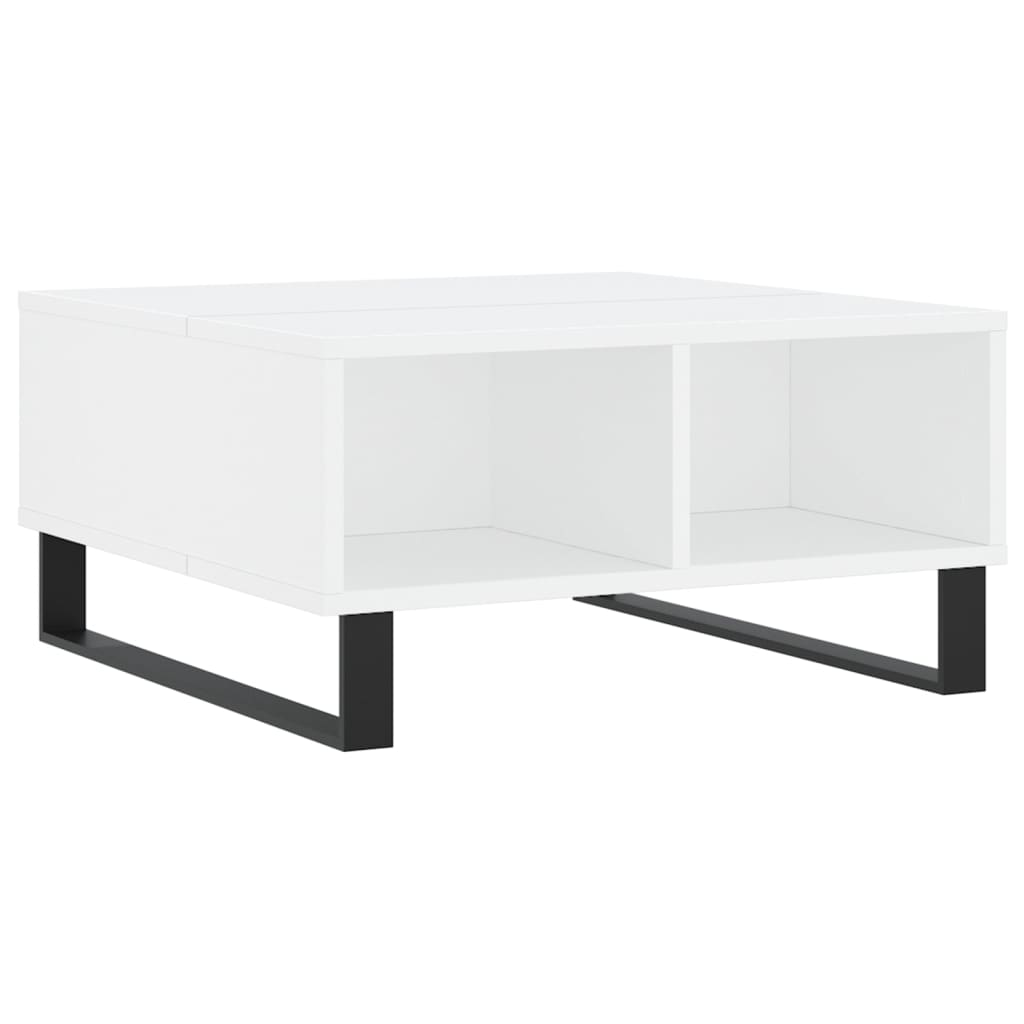 Salontafel 60X60X30 Cm Bewerkt Hout Wit