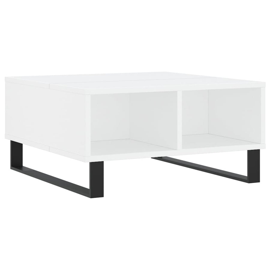 Salontafel 60X60X30 Cm Bewerkt Hout Wit