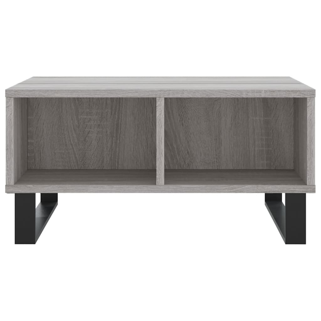 Salontafel 60X60X30 Cm Bewerkt Hout Eikenkleurig Grijs sonoma