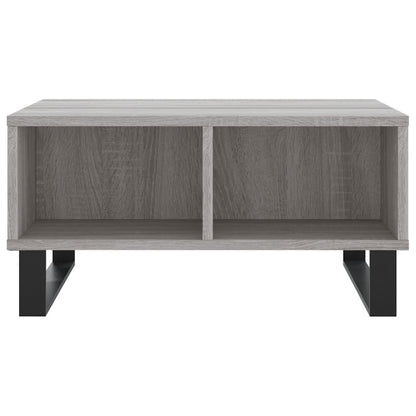 Salontafel 60X60X30 Cm Bewerkt Hout Eikenkleurig Grijs sonoma