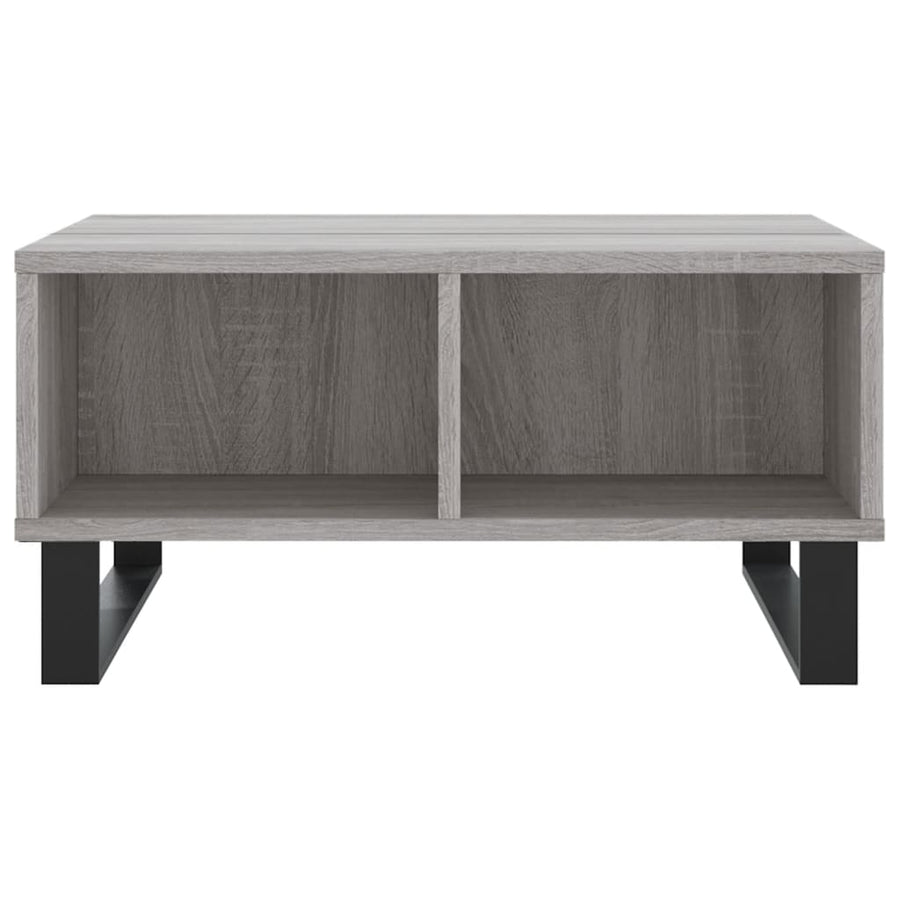 Salontafel 60X60X30 Cm Bewerkt Hout Eikenkleurig Grijs sonoma