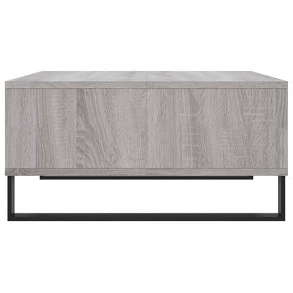 Salontafel 60X60X30 Cm Bewerkt Hout Eikenkleurig Grijs sonoma