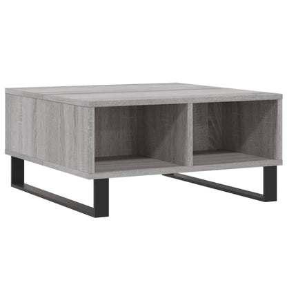 Salontafel 60X60X30 Cm Bewerkt Hout Eikenkleurig Grijs sonoma