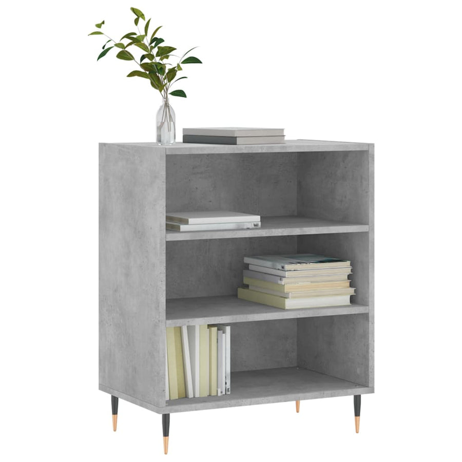Dressoir 57X35X70 Cm Bewerkt Hout Betongrijs