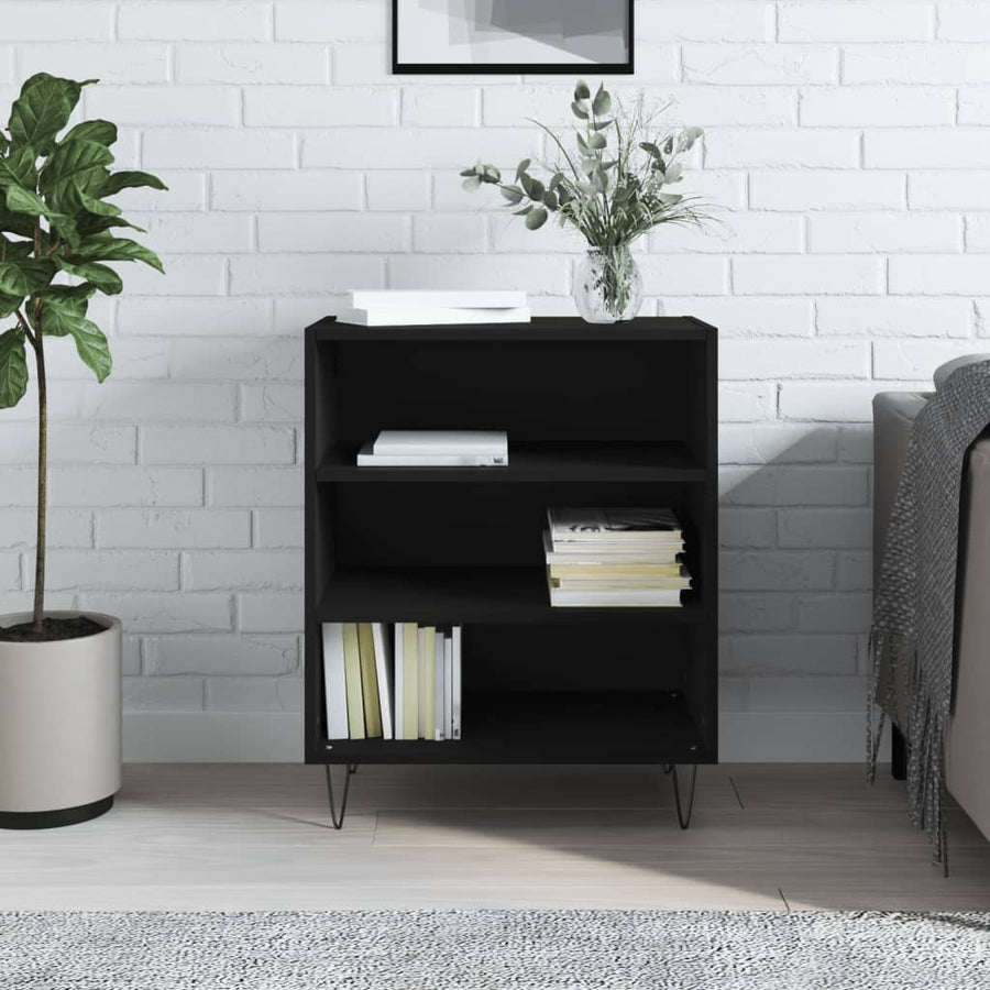Dressoir 57X35X70 Cm Bewerkt Hout Zwart