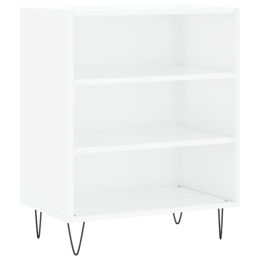 Dressoir 57X35X70 Cm Bewerkt Hout Hoogglans Wit