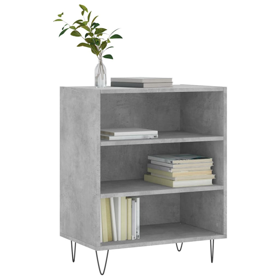 Dressoir 57X35X70 Cm Bewerkt Hout Betongrijs