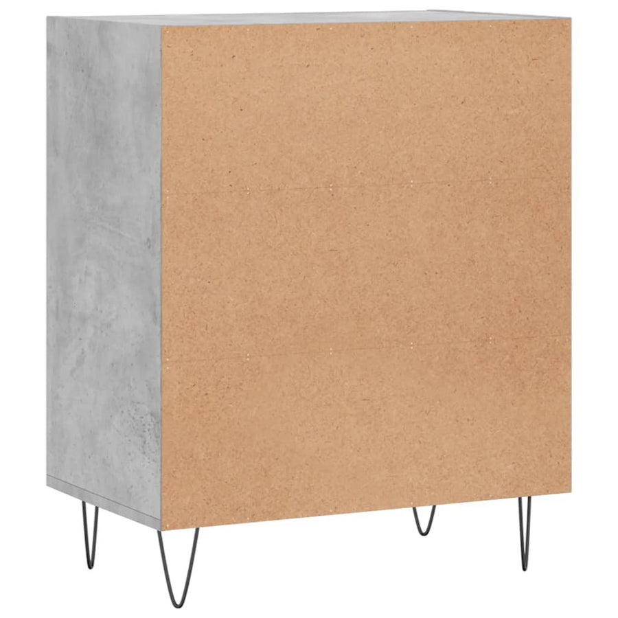Dressoir 57X35X70 Cm Bewerkt Hout Betongrijs