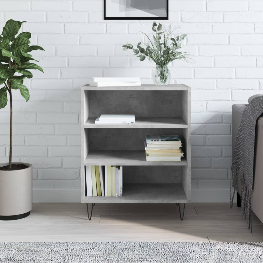 Dressoir 57X35X70 Cm Bewerkt Hout Betongrijs