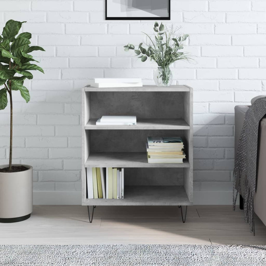 Dressoir 57X35X70 Cm Bewerkt Hout Betongrijs