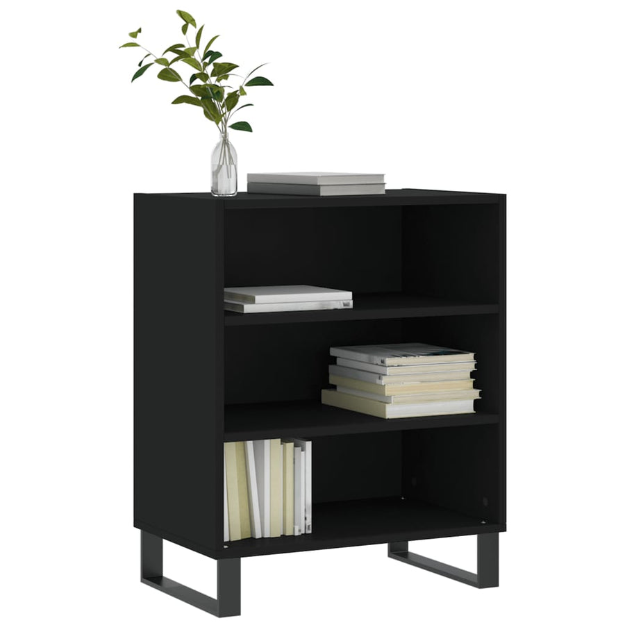 Dressoir 57X35X70 Cm Bewerkt Hout Zwart
