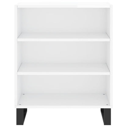 Dressoir 57X35X70 Cm Bewerkt Hout Hoogglans Wit