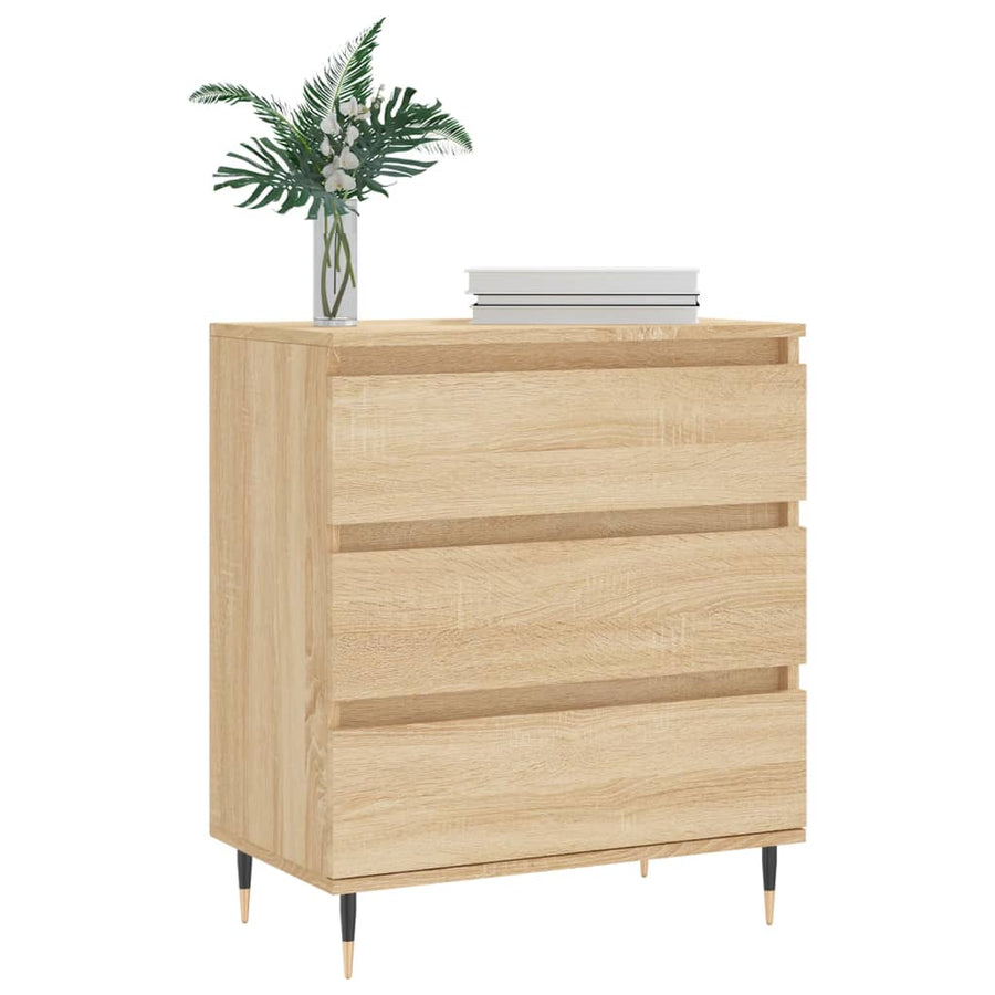 Dressoir 60X35X70 Cm Bewerkt Hout Sonoma Eikenkleurig 1