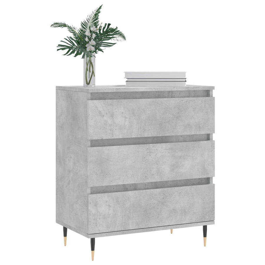 Dressoir 60X35X70 Cm Bewerkt Hout Betongrijs