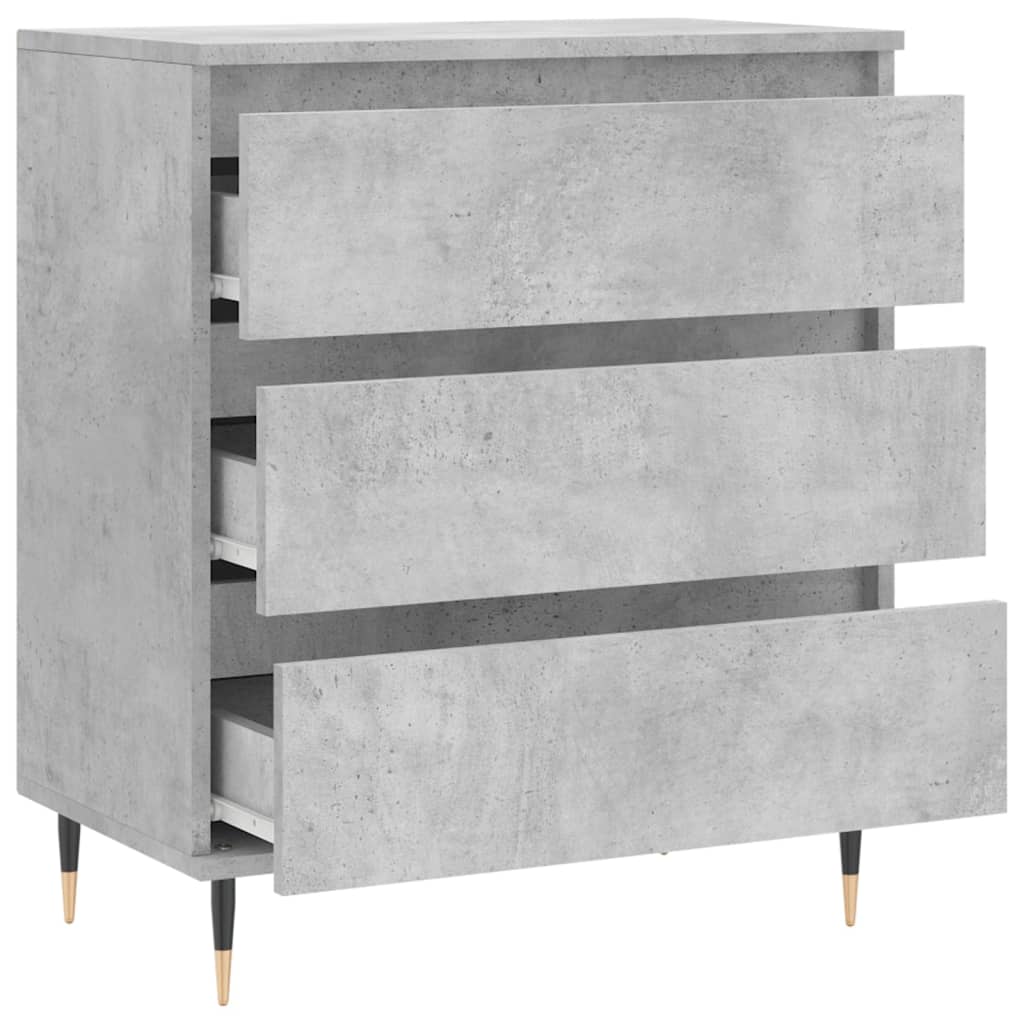 Dressoir 60X35X70 Cm Bewerkt Hout Betongrijs