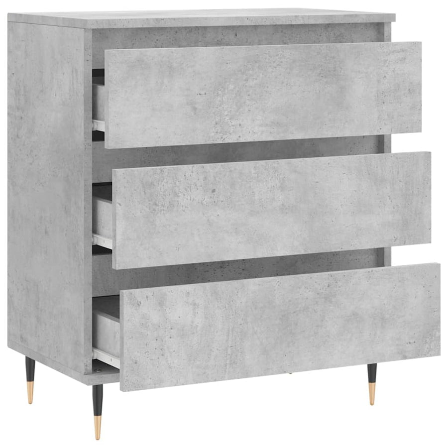 Dressoir 60X35X70 Cm Bewerkt Hout Betongrijs