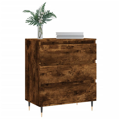 Dressoir 60X35X70 Cm Bewerkt Hout Kleurig Gerookt eiken