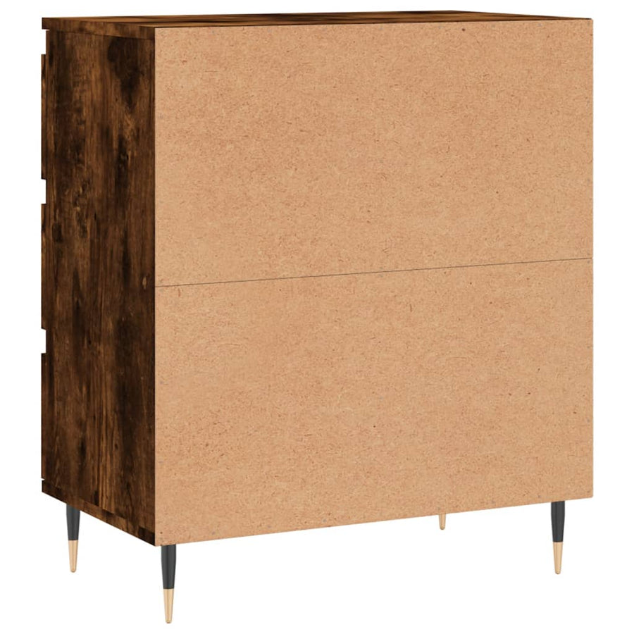 Dressoir 60X35X70 Cm Bewerkt Hout Kleurig Gerookt eiken