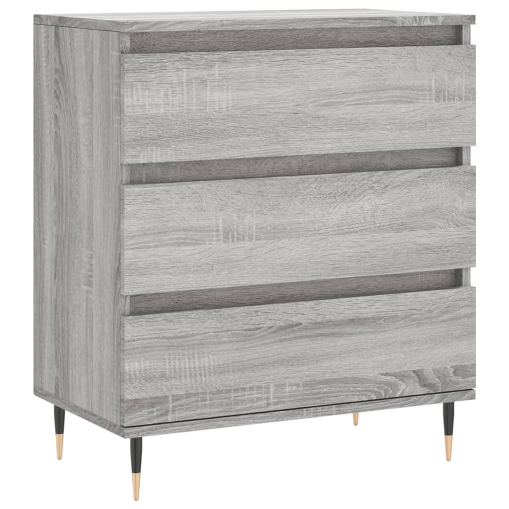 Dressoir 60X30X75 Cm Bewerkt Hout Eikenkleurig Grijs sonoma