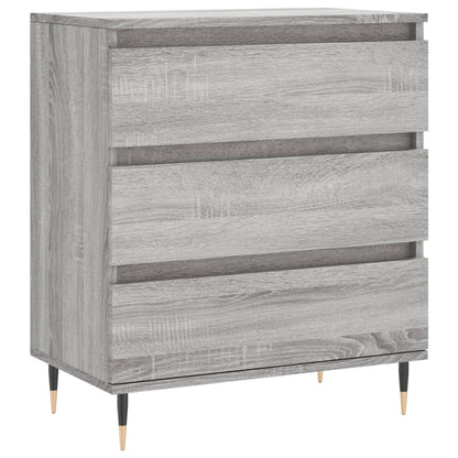 Dressoir 60X30X75 Cm Bewerkt Hout Eikenkleurig Grijs sonoma
