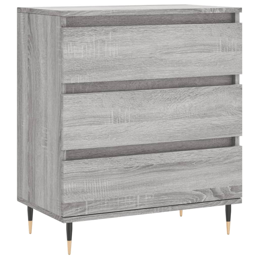 Dressoir 60X30X75 Cm Bewerkt Hout Eikenkleurig Grijs sonoma