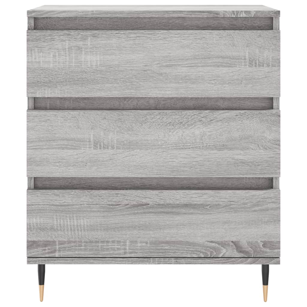 Dressoir 60X30X75 Cm Bewerkt Hout Eikenkleurig Grijs sonoma