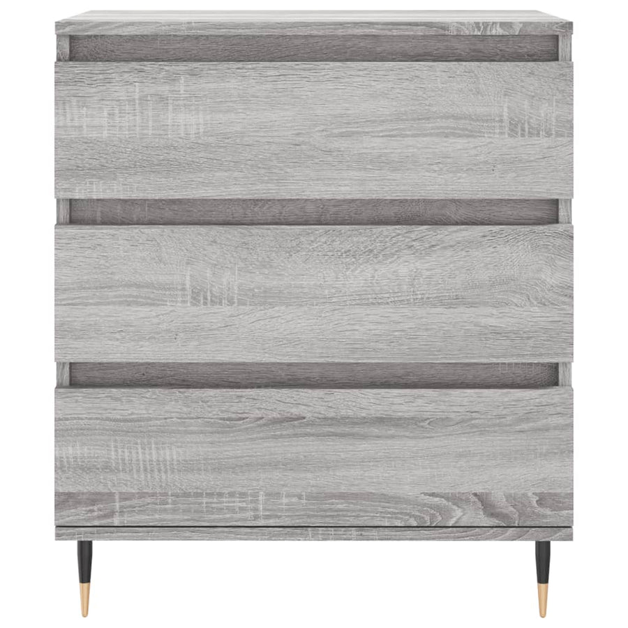 Dressoir 60X30X75 Cm Bewerkt Hout Eikenkleurig Grijs sonoma