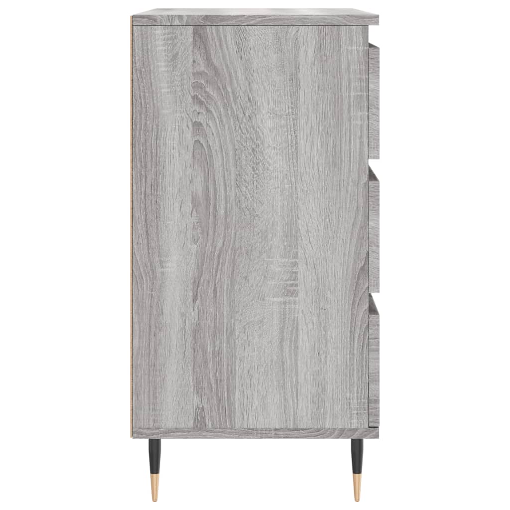 Dressoir 60X30X75 Cm Bewerkt Hout Eikenkleurig Grijs sonoma