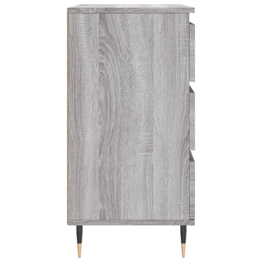 Dressoir 60X30X75 Cm Bewerkt Hout Eikenkleurig Grijs sonoma