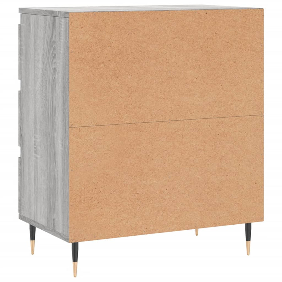 Dressoir 60X30X75 Cm Bewerkt Hout Eikenkleurig Grijs sonoma