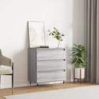 Dressoir 60x30x75 cm bewerkt hout grijs sonoma