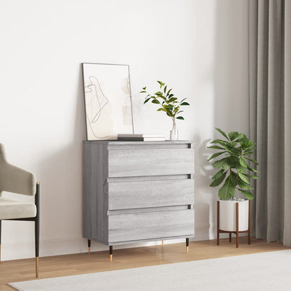 Dressoir 60X30X75 Cm Bewerkt Hout Eikenkleurig Grijs sonoma