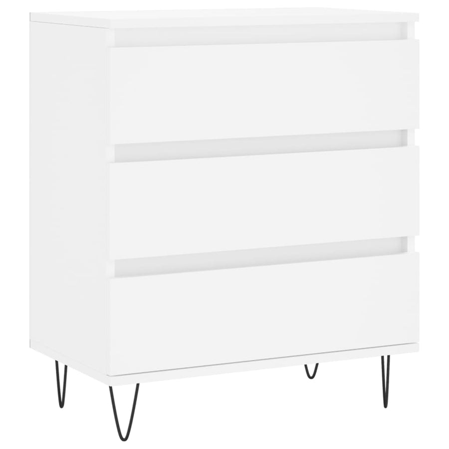 Dressoir 60X35X70 Cm Bewerkt Hout Wit
